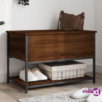 pufas daiktadeze - vidaXL Suoliukas-daiktadėžė, rudas (Brown), 70 cm x 42.5 cm x 47 cm - 2 nuotrauka