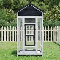 vidaXL Namelis paukščiams 91,5x53x170 cm, pilkas (Grey)