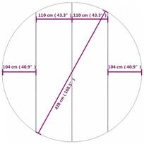 vidaXL Baseino paklotas pilkas (Light Grey) Ø 428 cm, poliesterio geotekstilė