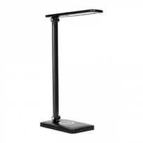 ORNO ISIYO LED 7W Stalinė lempa su indukciniu įkrovikliu ir USB, Juoda (Black)