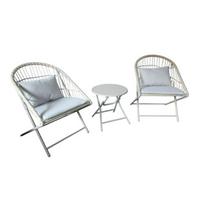 Lauko baldų komplektas YOLANDA, šviesiai pilkas (Light Grey)