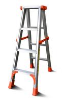 Kopėčios HERVIN EQUIPMENT CL-ST24, aliuminės, dvipusės, 2 x 4 pakopų