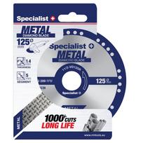diska pjovimo - SPECIALIST+ deimantinis pjovimo diskas metalui 125x1,4x22,23 mm - 1 nuotrauka