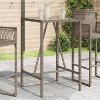 lauko baras - Lauko baro stalas vidaXL, pilkas (Grey), 70 x 70 x 110 cm - 1 nuotrauka