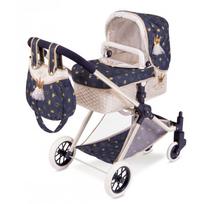 Lėlių vežimėlis DeCuevas Classic Gold 85032, mėlyna/aukso/balta (Blue/Gold/White)