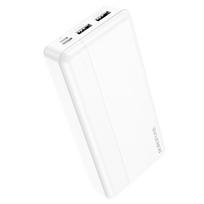power bank 20000mah - Borofone Power Bank 20000mAh BJ24A 2xUSB Balta (White) - 1 nuotrauka