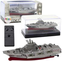 rc modeliai - Lean Toys Karinis nuotoliniu būdu valdomas laivas RC, Sidabrinis (Silver) 15 cm - 1 nuotrauka