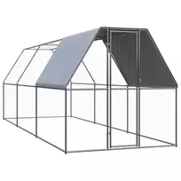 narvas visciukams - vidaXL Lauko narvas viščiukams, 200 x 600 x 200 cm, Sidabrinis (Silver) - 1 nuotrauka