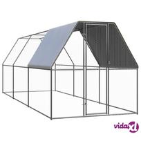 narvas visciukams - vidaXL Lauko narvas viščiukams, 200 x 600 x 200 cm, Sidabrinis (Silver) - 2 nuotrauka