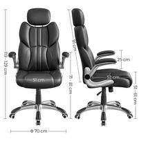 reguliuojama biuro kedes - Biuro kėdė Songmics OBG65BK, Juoda (Black) - 5 nuotrauka