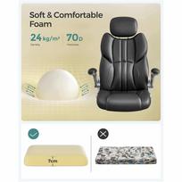 reguliuojama biuro kedes - Biuro kėdė Songmics OBG65BK, Juoda (Black) - 6 nuotrauka