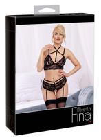 Abierta Fina seksualus komplektas Bra Set black xl
