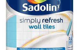 balajos - Dažai sienoms/sienų plytelėms SADOLIN Simply Refresh, pusiau matinis, balti (White), 0.5 l - 2 nuotrauka
