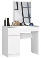 ermitazas stalai - Kosmetinis staliukas Akord P-2/SL, baltas (White), 50 cm x 90 cm x 142 cm, su veidrodžiu - 1 nuotrauka