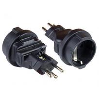 maitinimo laidas - Good Connections PA-6002S maitinimo kištuko adapteris J tipo (CH) F tipo Juodas (Black) - 2 nuotrauka
