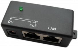 poe laidas - Extralink POE Injektorius 1 Prievadas, Juodas (Black) - 1 nuotrauka