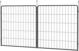 voljeras - PawHut 2 prailginimo komplektas šunų aptvarų plokštės, 80x80 cm, Juodas (Black) - 1 nuotrauka