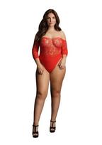 Le Desir seksualus bodis Crotchless Rhinestone Teddy