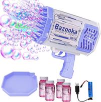 BAZOOKA Burbulų šautuvas 69 skylių, šviečiantis, Violetinė (Purple)