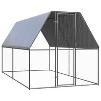 narvas visciukams - vidaXL Lauko narvas viščiukams, 2x4x2m, galvanizuotas plienas (Galvanized Steel) - 1 nuotrauka