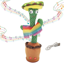 sokantis kaktusas - Extralink Toys Žaislas kaktusas su Sombrero, dainuojantis LED USB - 1 nuotrauka