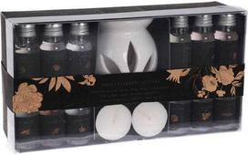 Home Styling Collection Keraminis aromaterapinis degiklis su 15 kvapų ir 2 arbatinėmis žvakutėmis