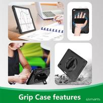 ipad gen 10 deklas - Rugged Case Grip for Apple iPad 11" (A16, 2025) / iPad 10.9" (10.Gen.) black - 1 nuotrauka