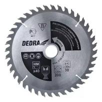 pjovimo diskas 255x30 - Dedra H25540 255x30mm 40z. su sukepinta anglimi - 1 nuotrauka