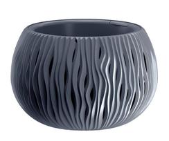 lauko vazonai senukai - Vazonas Prosperplast Sandy Bowl DSK180, pilkas (Grey), Ø18 cm - 1 nuotrauka