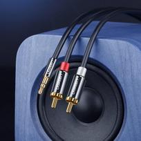 3.5 mm to 3.5 mm kabelis - Ugreen 10584 AV116 3,5mm to 2RCA (Cinch) 2m Black - 7 nuotrauka