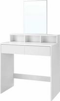 Kosmetinis staliukas Maksik RDT113W01, baltas (White), 80 cm x 40 cm x 140 cm, su veidrodžiu