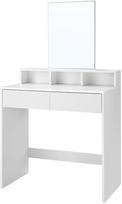 kosmetinis staliukas su stalciukais - Kosmetinis staliukas Maksik RDT113W01, baltas (White), 80 cm x 40 cm x 140 cm, su veidrodžiu - 2 nuotrauka