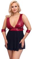 apatine suknele - Cottelli bondage Babydoll Bondage 4XL seksualūs naktiniai - 3 nuotrauka