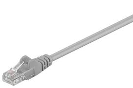 cat5 kabelis - Goobay 95635 CAT 5e patch cable, U/UTP, pilkas, 25 m - 1 nuotrauka