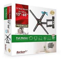 sieninis tv stovas - BARKAN BM343 13"-65" lygiam/lenktam TV, 4 lankstų, sieninis, juodas - 3 nuotrauka