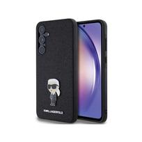 galaxy a55 5g - Samsung "Karl Lagerfeld Fixed Glitter Ikonik Logo Metal Pin Case Galaxy A55 5G" Juodas (Black) - 1 nuotrauka