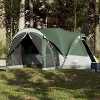 vidaXL šeimos tipi palapinė, žalia (Green), aštuonvietė, atspari vandeniui