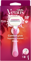 venus skustuvas - Gillette Venus ComfortGlide Sugarberry Miami Skustuvas + 1 galvutė - 3 nuotrauka