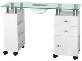 manikiurui - Activeshop Manikiūro stalas su dulkių surinkėju 013B, baltas (White) - 1 nuotrauka