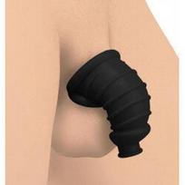 chastity cage - XR Brands Dark Chamber - Silikoninis skaistumo narvas Juodas (Black) - 1 nuotrauka