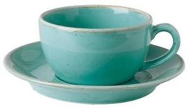 Porland Seasons Cup With Saucer 20.7cl Turquoise