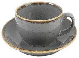 Porland Seasons Cup With Saucer 32cl Dark Grey