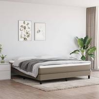 miegamojo lova su ciuziniu - vidaXL Lovos rėmas su spyruoklėmis, taupe (Taupe), 180x200 cm, audinys - 1 nuotrauka