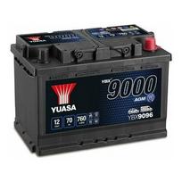 akumuliatoriai start stop - Yuasa YBX9096 70Ah 760A 12V AGM - 1 nuotrauka