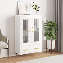 blizgi komodas - vidaXL Komoda, balta (White) - 1 nuotrauka