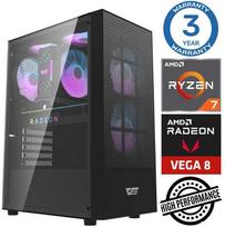 nvme 500 gb - INTOP Ryzen 7 5700G ,  16GB DDR4 ,  500GB SSD M.2 NVMe ,  2TB Radeon RX Vega 8 ,  Juodas (Black) - 1 nuotrauka