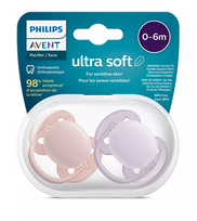 avent ultra soft - Philips Avent Ultra Soft, SCF091/31, 0-6 mėn., Rožinė/Violetinė, 2 vnt. - 5 nuotrauka