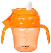 Britton Non-Spill Soft Spout Cup 150ml Orange B1513