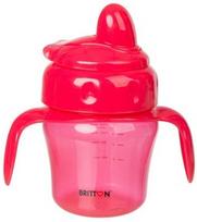 Britton Non-Spill Soft Spout Cup 150ml Pink B1514