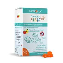 omega 3 papildai - NORSAN OMEGA-3 FISK JELLY, braškių citrinų skonio, 120 guminukų - 2 nuotrauka